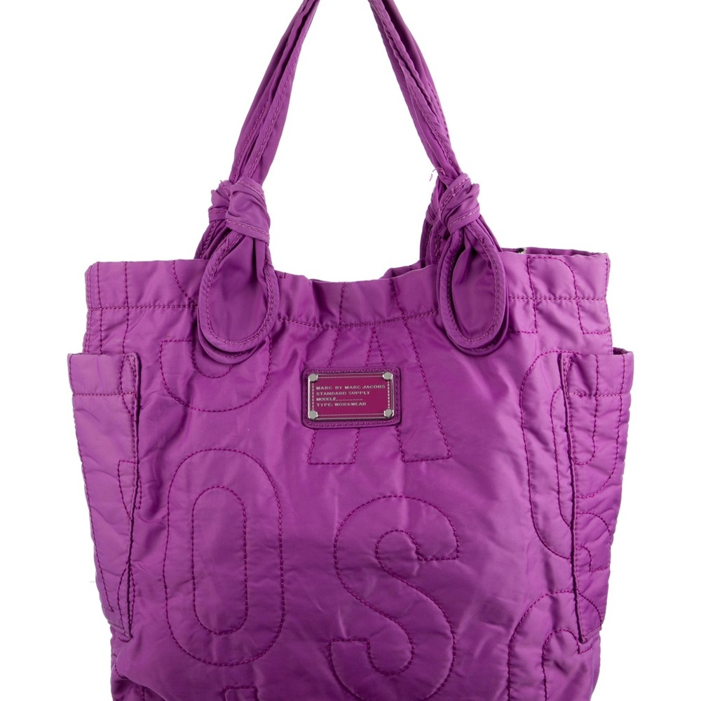 Marc By Marc Jacobs Purple Quilted Nylon Tote Bag